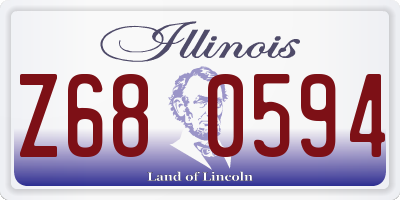 IL license plate Z680594