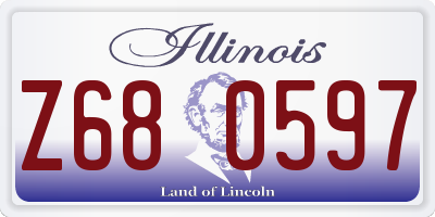 IL license plate Z680597