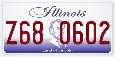 IL license plate Z680602