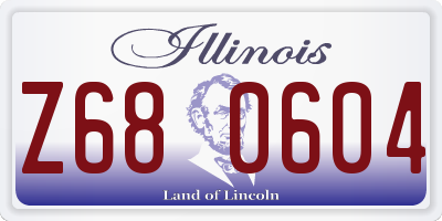 IL license plate Z680604