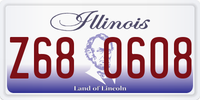 IL license plate Z680608