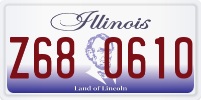 IL license plate Z680610
