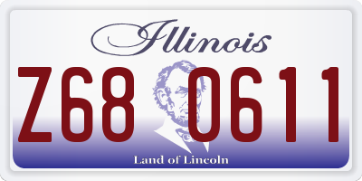 IL license plate Z680611