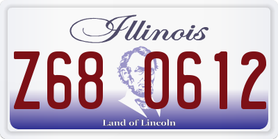 IL license plate Z680612