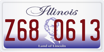 IL license plate Z680613