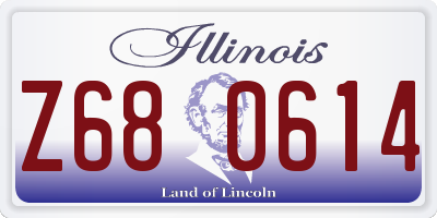 IL license plate Z680614