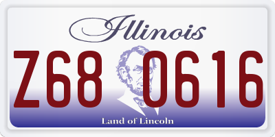 IL license plate Z680616
