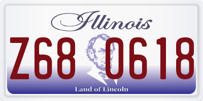 IL license plate Z680618