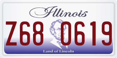 IL license plate Z680619