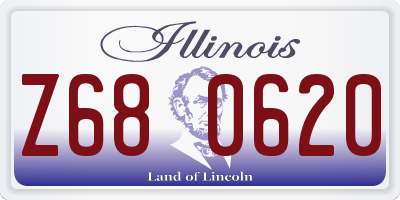 IL license plate Z680620