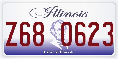 IL license plate Z680623