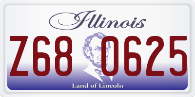 IL license plate Z680625