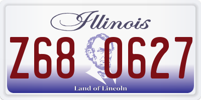 IL license plate Z680627