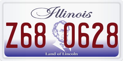 IL license plate Z680628