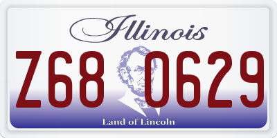 IL license plate Z680629