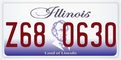 IL license plate Z680630