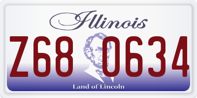 IL license plate Z680634