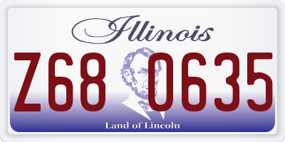 IL license plate Z680635