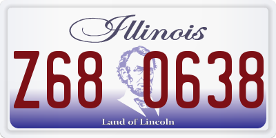 IL license plate Z680638
