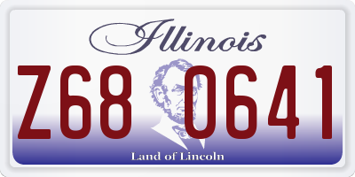 IL license plate Z680641