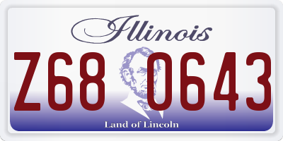 IL license plate Z680643