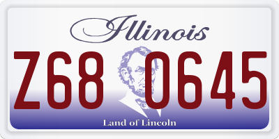 IL license plate Z680645