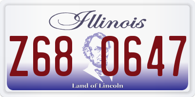 IL license plate Z680647
