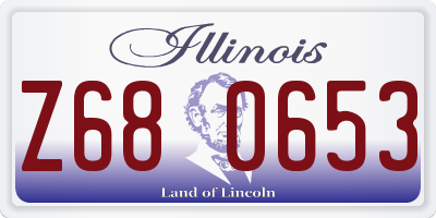 IL license plate Z680653