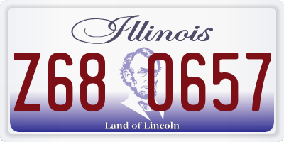 IL license plate Z680657