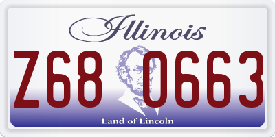 IL license plate Z680663
