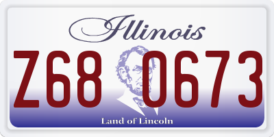 IL license plate Z680673