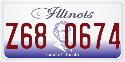 IL license plate Z680674