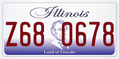 IL license plate Z680678