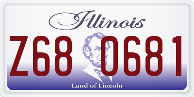 IL license plate Z680681
