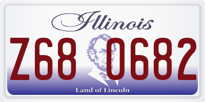 IL license plate Z680682