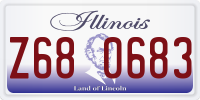 IL license plate Z680683