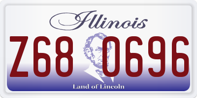 IL license plate Z680696