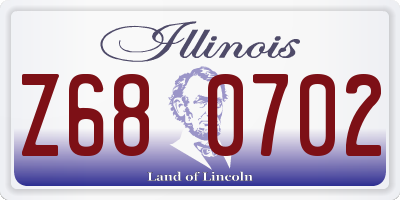 IL license plate Z680702