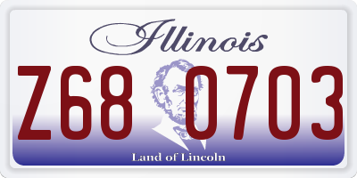 IL license plate Z680703