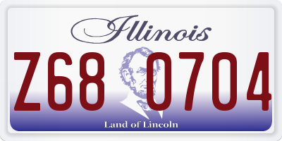 IL license plate Z680704