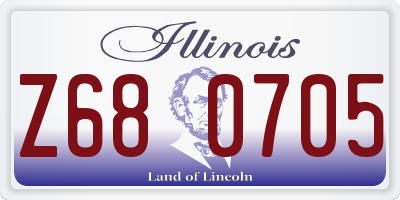 IL license plate Z680705