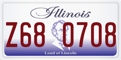 IL license plate Z680708