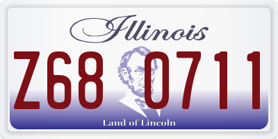 IL license plate Z680711