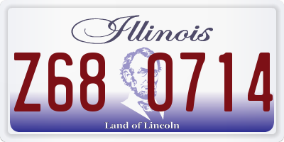 IL license plate Z680714