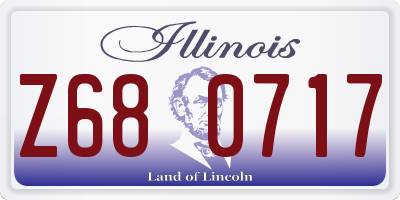 IL license plate Z680717