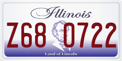 IL license plate Z680722