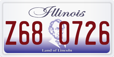 IL license plate Z680726