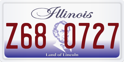 IL license plate Z680727