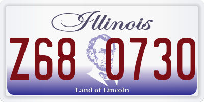 IL license plate Z680730