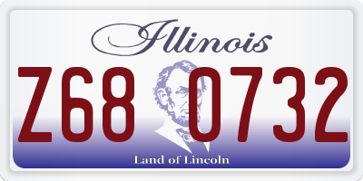 IL license plate Z680732